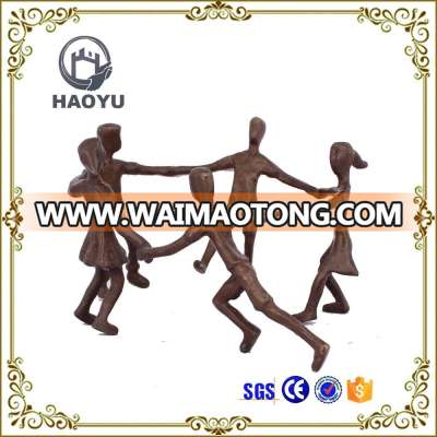 Home decorating art and crafts antique bronze children playing statues