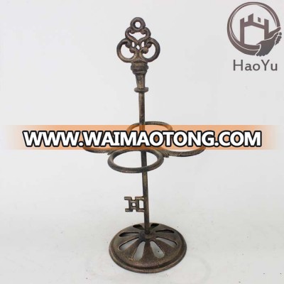 key shaped wrought iron umbrella stand foe home decoration