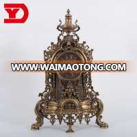 Decorative antique style bronze baroque clock sculpture